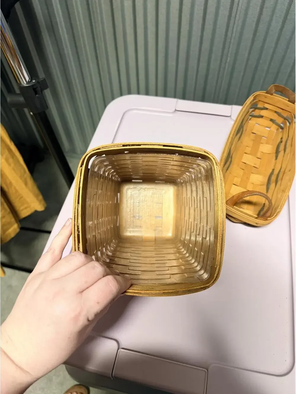 Set of 2 Vintage Longaberger Handwoven Baskets Dresden Ohio USA